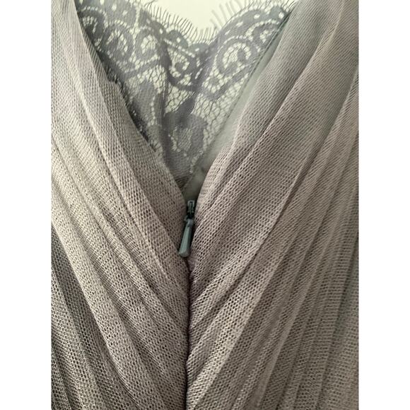 Jenny Yoo Collection Dark Gray Tulle Lace Dress Size 2 - Picture 2 of 9